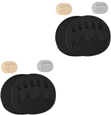 FRCOLOR 6pairs Half Toe Socks for Women Invisible Liner Socks Skid Palm Comfortable for High Heels