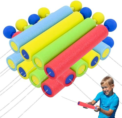 PATEMZON Pistolet a Eau, Pistolet à Eau en Mousse, 12 Pièces Fusil à Eau Colorée, Faveurs de Fête pour Enfants, Jouets D'été, pour Piscine, Plage, Jardin Extérieur et Lutte Contre l'eau Fête