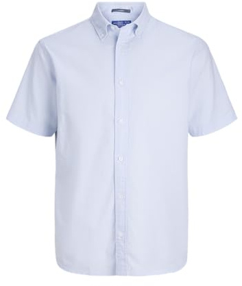 Jack & Jones Shirt Jprbluharvey-Camiseta Oxford S/S para Hombre