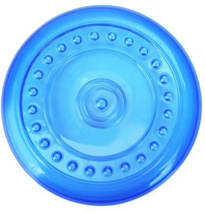 FIXOSHEE Disque Volant pour Chien Moyen à Mâcher Résistant aux Morsures en TPR Bleu d'Entraînement Quotidien pour Chiens de Taille Moyenne pour Jeux en Extérieur et Exercice