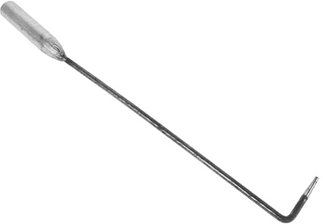 Levemolo Attizzatoio in Metallo Gancio Antincendio Attrezzo per Braciere da Interno ed Esterno Manico lungo Antiscivolo Compatto e Versatile per Campeggio e Uso Domestico