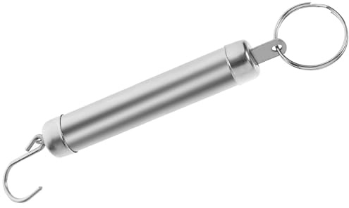 KAJNBN Bilancia Meccanica Sospesa per Bagagli 5 Kg in Acciaio Inox con Gancio Portatile per Pesare Valigie, Pesce e Verdure, Bilancia Manuale Compatta per Viaggi e Uso Domestico