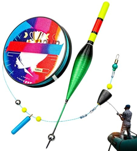 Lenza da pesca a mosca, set portatile ad alta visibilità, per pesca sul ghiaccio, con lenza, per pescatori principianti, uomini, attività all'aperto, acqua salata, acqua , lago e fiume