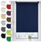 Verdunkelungsrollo Klemmfix ohne Bohren 65cm x 150cm Dunkelblau Verdunklungsrollo Fensterrollo Rollo Seitenzugrollo Klemmrollo für Fenster & Tür