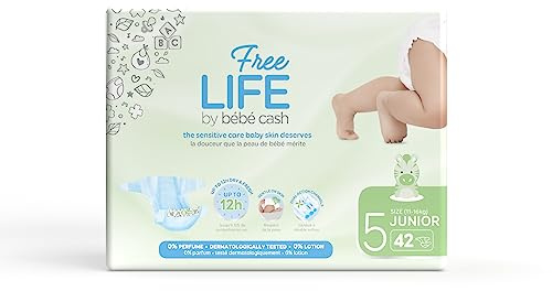 BébéCash FreeLife Kinderwindel, Größe 5 Junior, 42 Windeln