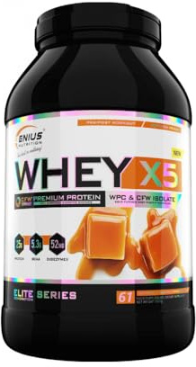 Genius Nutrition Whey-X5 (2000g) Caramelo salado - Proteínas - Mezcla de Proteínas de Suero