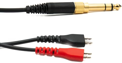 System-S Cavo di ricambio 5 m AUX jack 6,35 mm maschio per cuffie Sennheiser HD 660S 650 600 580 a spirale