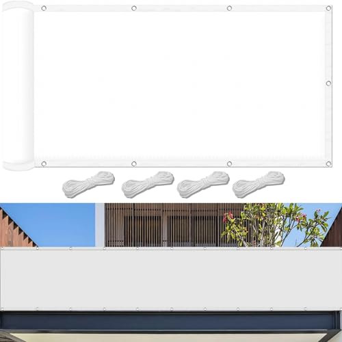 Tela de Sombra para Plantas 170 x 260 cm Impermeable Protección UV a Prueba de Viento Toldos Vela, Toldo Vela Impermeable con Ojales y Cuerdas de Sujeción para Pérgola, Blanco