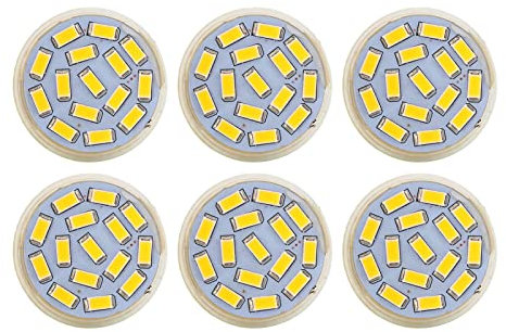 KIMISS 6Pcs GU4 MR11 LED Bulbs 270LM 15LED Energy Saving Light Bulbs 12V 3W for Landscape & Track Lighting (Warm Light)