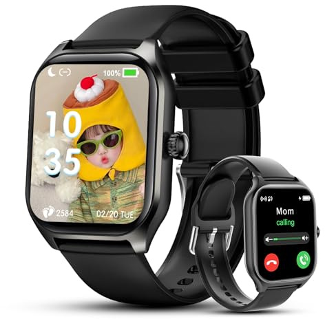 Smooce Kids Smart Watch Phone,Watch Sport Fitness with Call SOS Fitness Tracker Sleep Monitor Games Music Alarm Clock, Bluetooth Phone Watch for Boys Girls Gifts