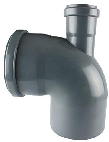 HT 90° Bogen DN 110 Einfach Doppel Abzweig DN 50 grau oben