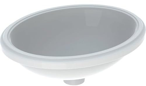 Geberit VariForm Unterbauwaschtisch oval, 420x330mm, ohne Hahnloch, ohne Überlauf, Farbe: Weiß, mit KeraTect - 500.751.00.2