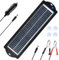 HISUNAGE 3W 12V Solar Car Battery Charger & Maintainer, Portable Waterproof Solar Panel Trickle Charging Kit for Car, Automotive, Motorcycle, Boat, Marine, RV, Trailer, Powersports, Snowmobile, etc.