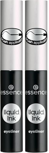 Essence - delineador de ojos liquid ink eyeliner waterproof - negro. (Paquete de 2)