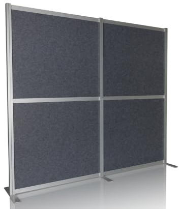 hjh OFFICE Akustiktrennwand FLEXMIUT MODUL schallabsorbierende Trennwand, freistehender Sichtschutz für Büro und Zuhause, Grau