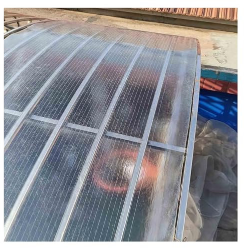 bujnie Klare Acryl-Kunststoffplatte Polycarbonat Dachplatten 0.8 mm Wetterfest Stegplatten Ersatzplatten für Garagen, Vordächern, Anpassbar (0.8x2m/2.62x6.56ft)