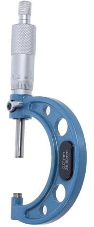 Garneck Micrometro Esterno Precisione Alta Strumento Misura Micrometrico in Inox Divisione Per Misurazioni Professionali e Trasporto Facile