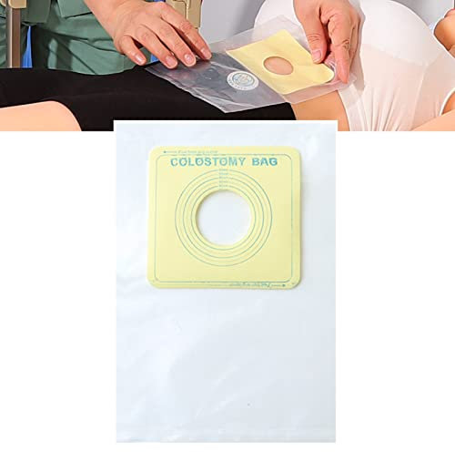SDGBCXD Sacs pour stomies， Lot de 60 Sacs de colostomie, Poche Simple for Fistule, Poches monoblocs drainables for stomie, iléostomie, Soins de stomie, à découper