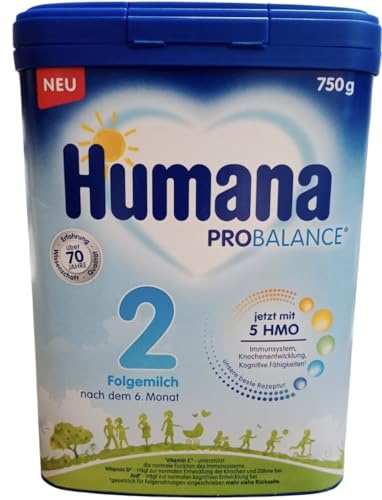 Latte Humana 2, Formula per Bambini dopo 6 Mesi, 750g, con HMO e Vitamina C (4 confezioni da 750 g)