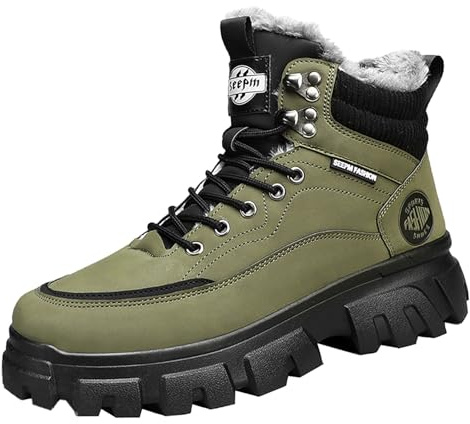 Generico scarpe neve uomo Stivaletti Uomo Invernali Classic Impermeabili Stivaletti Elastico Comodi Ed Eleganti Stivali Invernali Caldo Chukka Boots Biker Da polacchini
