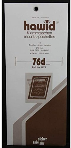 Hawid Stamp Mounts - 210 x 76mm - Black (10 per pack)