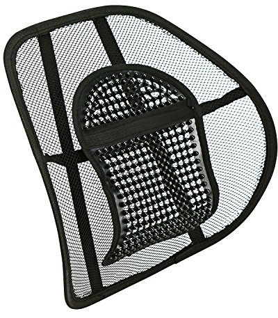 Sentik Mesh Back Support, Mesh Lumbar Support Cushion Air Flow Chair Back Support with Elastic Strap Back Rest for Home Office Chair Car Seat Back Pain Relief