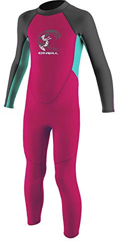 O'Neill Baby Toddler Reactor II 2mm Back Zip Full Wetsuit Neoprenanzug, Berry/Light Aqua/Graphite, 2