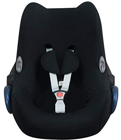 JYOKO Kids Bezug für Autositz kompatibel mit Maxi Cosi Cabriofix, City Streety, aus Baumwolle (Black Series)