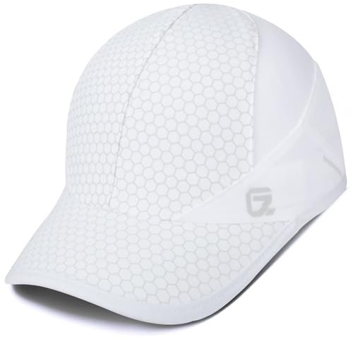 GADIEMKENSD Sport Cap,Soft Brim Lightweight Running Hat Breathable Baseball Cap Quick Dry Sport Caps Cooling Portable Sun Hats for Men Performance Cloth Workouts and Outdoor Activities White