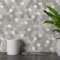 MOFIT Hexagon 3D Self-Adhesive Wall Tile Stickers,Kitchen Splashback Marble Effect & Metal Mosaic Peel and Stick Wall Tiles Heat Resistant(Gray,5sheets)