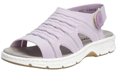Rieker Damen V9862 Sandale, Lila, 40 EU