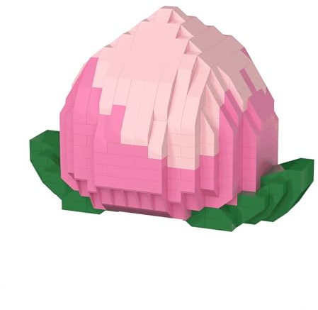 NOOLY Kinder Erwachsene Obst Micro Bauklötze Set für Haus und Büro Dekoration KLJM-10 (Pfirsich, 843 Stück) 8903