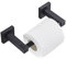 Pivoting Toilet Paper Holder Square Metal Toilet Roll Holder for Mega Roll Modern Bathroom Stainless Steel Tissue Roll Hangers Tp Holder Storage Wall Mount (Matte Black)
