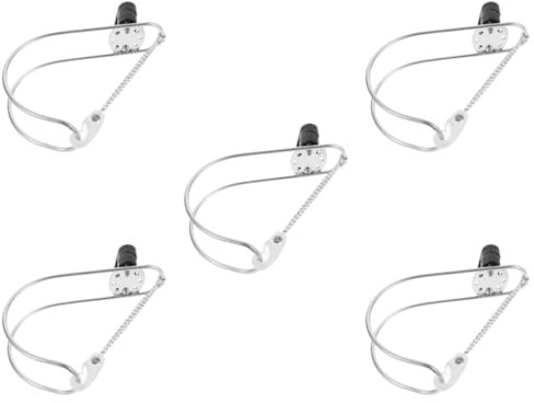 Kisangel 5 Piezas Soporte de de Vida Pulpa riñonera Soporte Marino Anillo de Vida SOGA Soporte de Anillo de natación Soporte de aro Salvavidas de Acero Inoxidable el plastico Silver