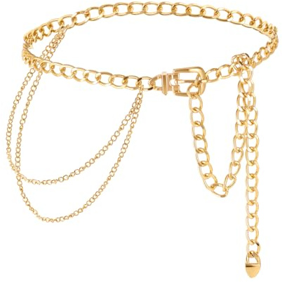 Eigso lega d'oro cintura a catena per le donne ampia vita imbracatura catene abiti occidentali