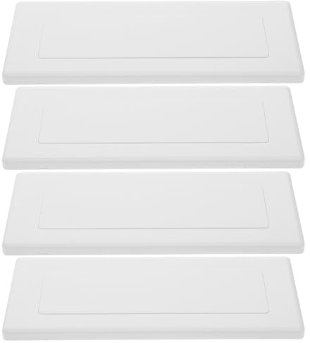 DOITOOL Large Blank Wall Plate Covers 4-Pack Plastic Electrical Box Cover Plates for Junction Box Outlet Socket Blanking Plate 7.76X2.87X0.30In Easy Installation