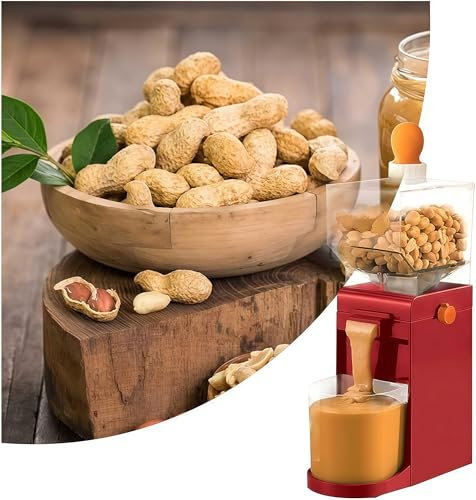 Electric Peanut Butter Machine, Nut Grinder, 500Ml Food Processor for Peanuts, Cashews, Almonds, Hazelnuts, Removable Kitchen Butter Maker, Large Capacity Grain Grinder