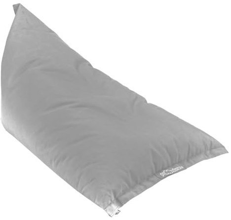 pomodone Milk Pouf Poltrona Sacco Grande Puffo per Sedersi Chaise Longue Pouf a Sacco Morbido in Tessuto Impermeabile Antimacchia Comoda Poltrona a SaccoPoufGrigioChiaro140cmx100cm