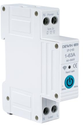 Smart WiFi Schalter Hutschiene 63A 230V Wifi Zeitschaltuhr Hutschiene Tuya Smart Wlan Schalter Smart Life TUYA/Smart Life App Fernbedienung|für Smart Home|Mit Zeitmessung.