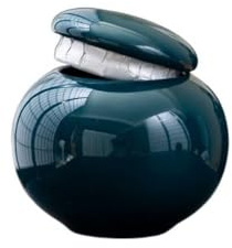 Caja de almacenamiento de té de cerámica vintage, tarro sellado de esmalte de color para té de hojas sueltas, café, cosméticos, recipiente hermético multiusos (verde oscuro, redondo)