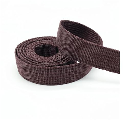 WEOKDFHA sadelgjord 2 meter 20 mm kanvas band bältesväska sadelgjord nylon husdjur ryggsäck band sytillbehör (kaffe)