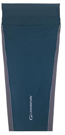 Lifeventure Ultimate - Forro para Saco de Dormir 100% algodón, sábana Ligera de Camping con Funda de Almohada y Control de olores Polygiene para Uso en Sacos de Dormir, albergues y cabañas | 433 g