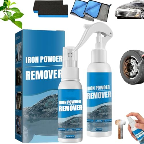 Pnedeodm Iron Powder Remover Spray, 30/100ml Quita Oxido Metal, Multi-Functional Quick-Acting Removedor De Oxidom, Spray Eliminador De Oxido Muebles para El Hogar, Ruedas, Máquinas (30ml+100ml)