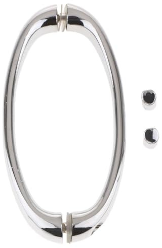BOKIOESDE Handtag i zinklegering, glasdörrhandtag, set med rostsäker och halkfri installation, duschdörr i glas, zinklegering, handtag