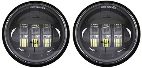 SKUNTUGUANG 4.5 inch 30W Black LED Fog Light Projector Auxiliary headlights Motorcycle Passing Lamp For Harley