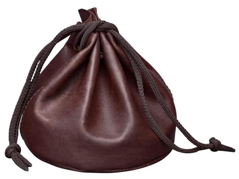 STILORD Mikkel Lederbeutel groß Vintage Münzbeutel XL Münzbörse Portemonnaie Ledergeldbeutel Geldbörse Kleingeldbörse Schlüssel Etui echtes Leder Farbe:Cognac - Dunkelbraun