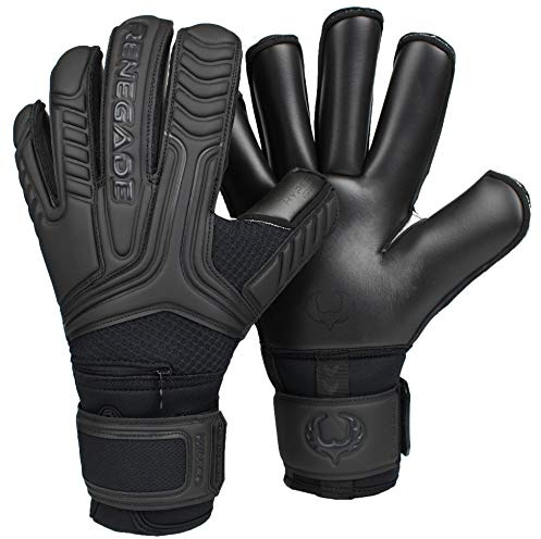 Renegade GK GK Vulcan Onyx Guantes de Portero con Endo Pro-tek Protección Dedo| 3.5+3mm Hyper Grip & 4mm Duratek | Guantes Portero Futbol Niño (Talla 9, Niños-Adulto, Roll Cut, Lvl 3)
