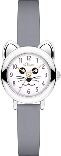 s.Oliver Damen Analog Quarz Uhr mit Silikon Armband SO-4319-PQ