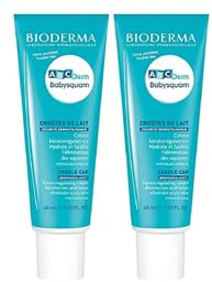ABCderm Babysquam | Eliminerar mjölkkrutor | Intensiv återfuktning | Reglerar talgproduktionen | Nät hårbotten | Odoftande | Lämnar inte håret fett | 2 x 40 ml
