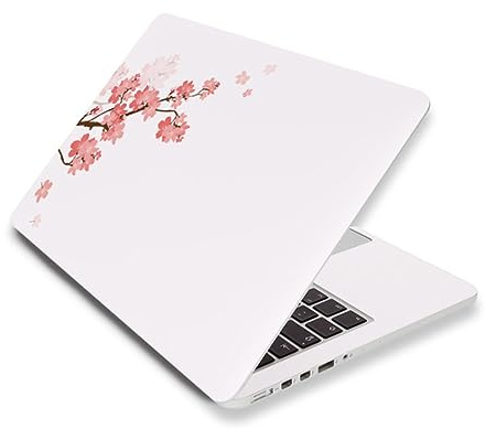 Autocollant pour ordinateur portable de 38,1 cm - Cas - Film de protection universel - Motif floral